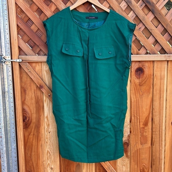 May Queen Vintage Dress Emerald Green 100% Wool St. Patricks Day - Picture 6 of 9